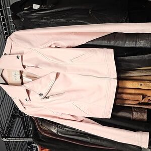 Vintage guess pink‎ leather jacket